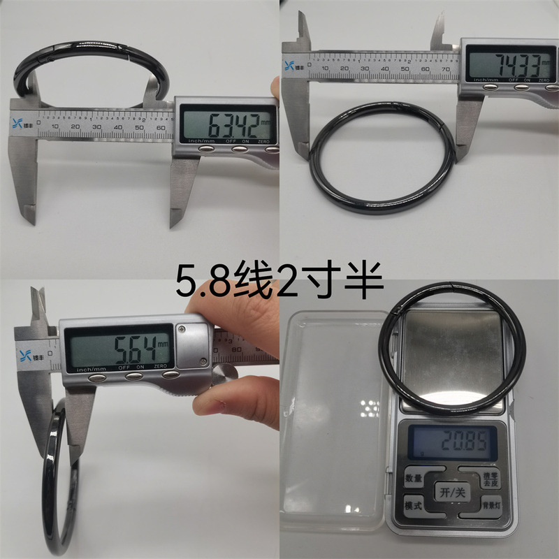 4分オープンスプリングリングバッグ金物携帯電話DIYフック亜鉛合金バックルメッキ塗装金属スプリングバックル|undefined