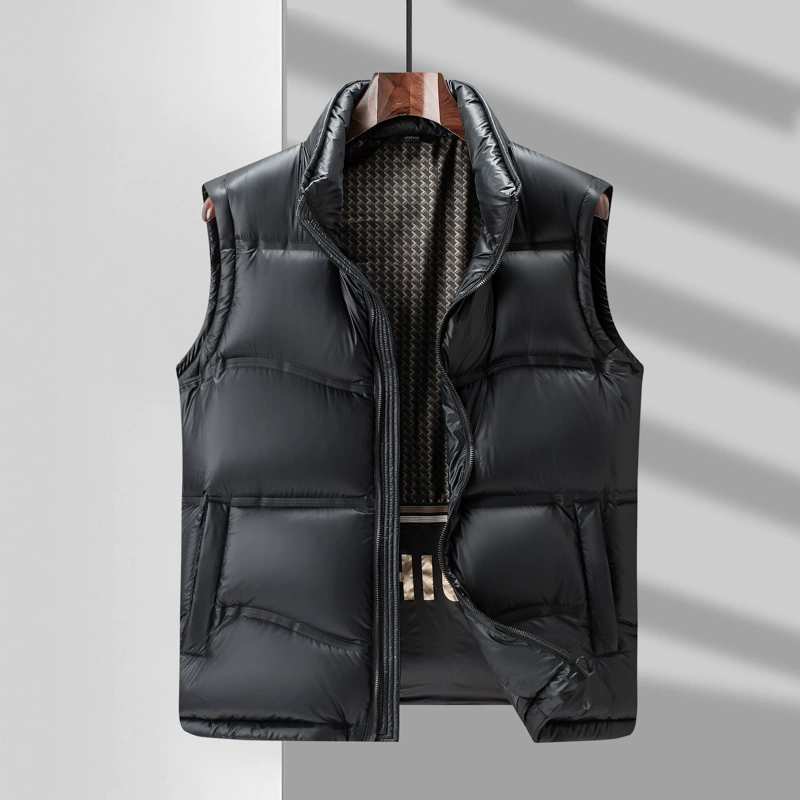 Мужской пуховик 2024, осень и зима 90, теплый черный, золотой, графеновый, молодежный пуховик без рукавов, модный