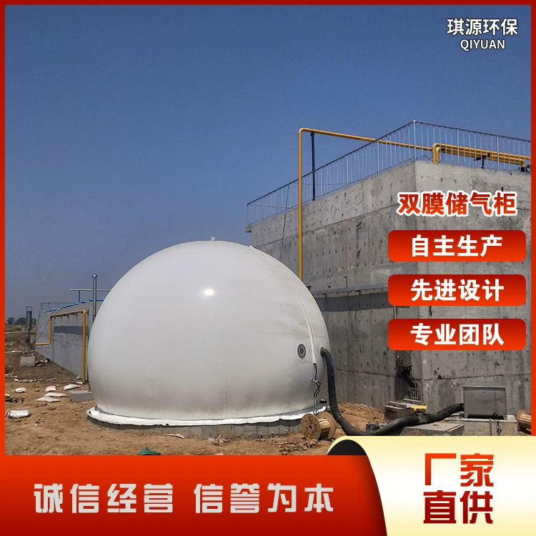 Автономный двухмембранный газовый шкаф Qiyuan гибкое сухое оборудование для хранения биогаза шкаф для анаэробной разработки программного обеспечения для хранения газа