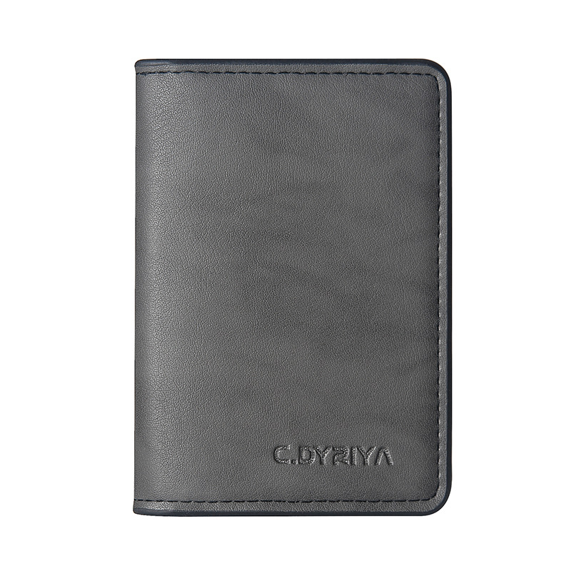 Titular de la tarjeta antirrobo RFID transfronteriza titular de la tarjeta pequeña simple ultrafina para hombres posición de tarjeta múltiple titular de la tarjeta de certificado antidesgaussing de comercio exterior