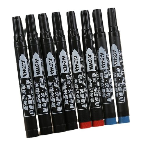 Manufacturer Wholesale Oil-Based Marker Black Waterproof Large-Head Pen Quick-Drying Marker Thick Pen Express Special Hook Line Pen