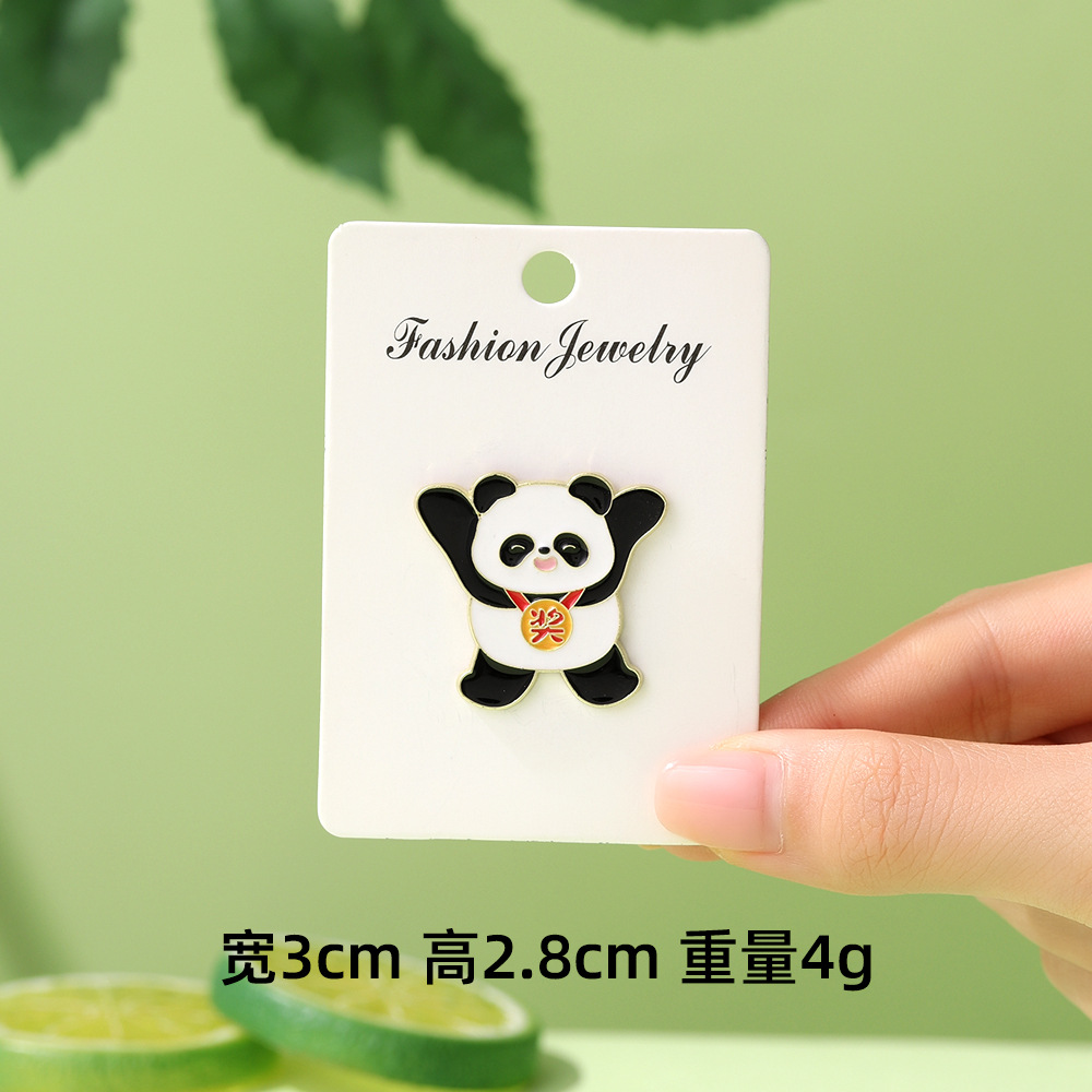 Dibujos animados lindo panda flor flor broche colección de la familia panda animal metal insignia accesorios de ropa para niños regalos