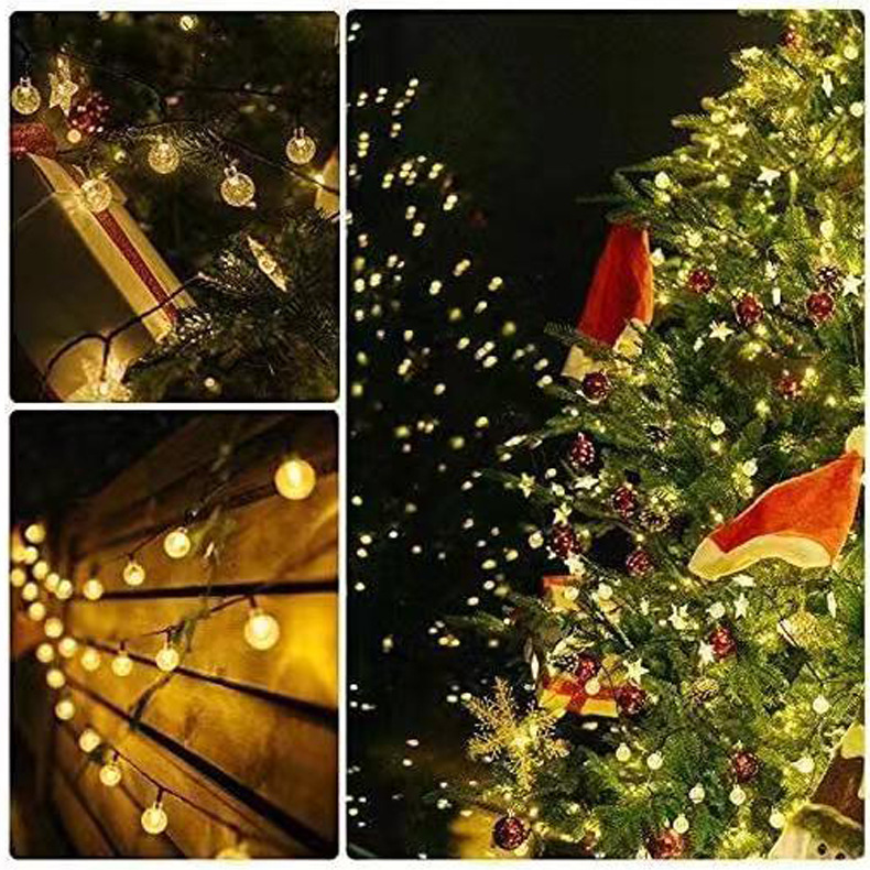 Especial transfronterizo para cadena de luz solar, luz de color de día de Navidad, luz led, bola de burbujas, luz de decoración de campamento al aire libre al por mayor