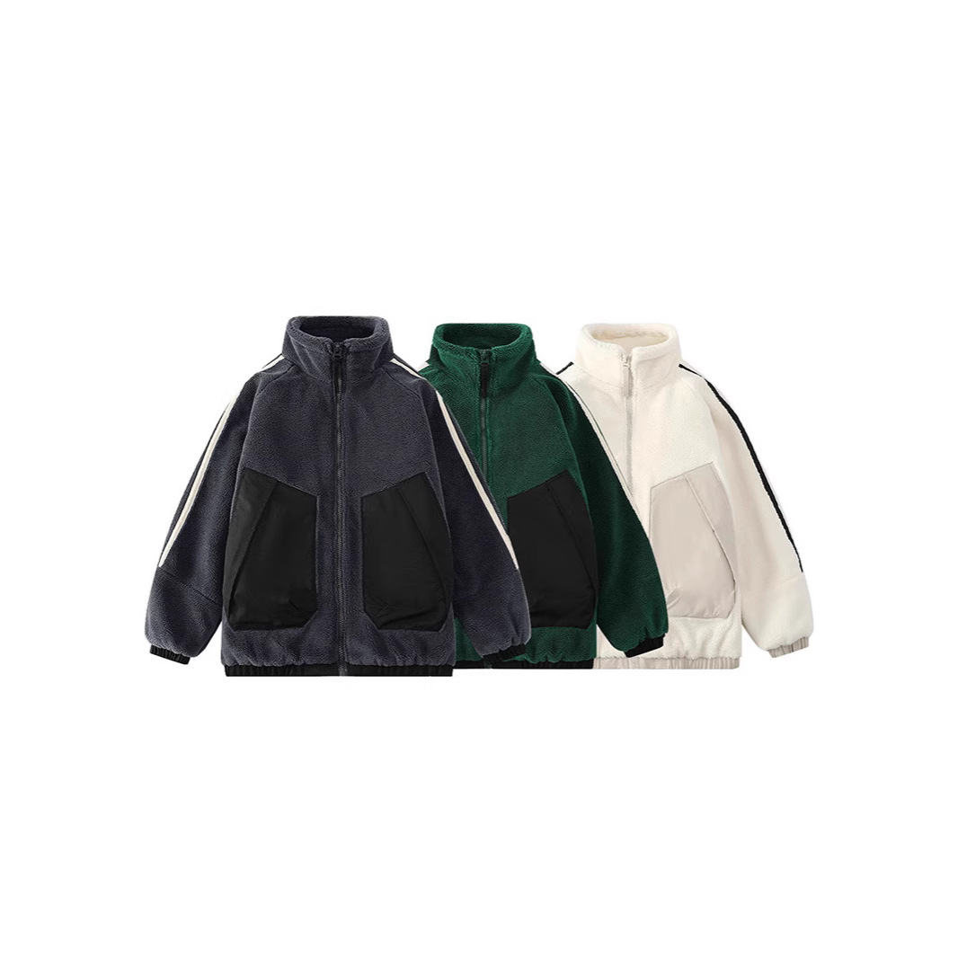 Demi-season velvet two-tone down jacket, increased thickness