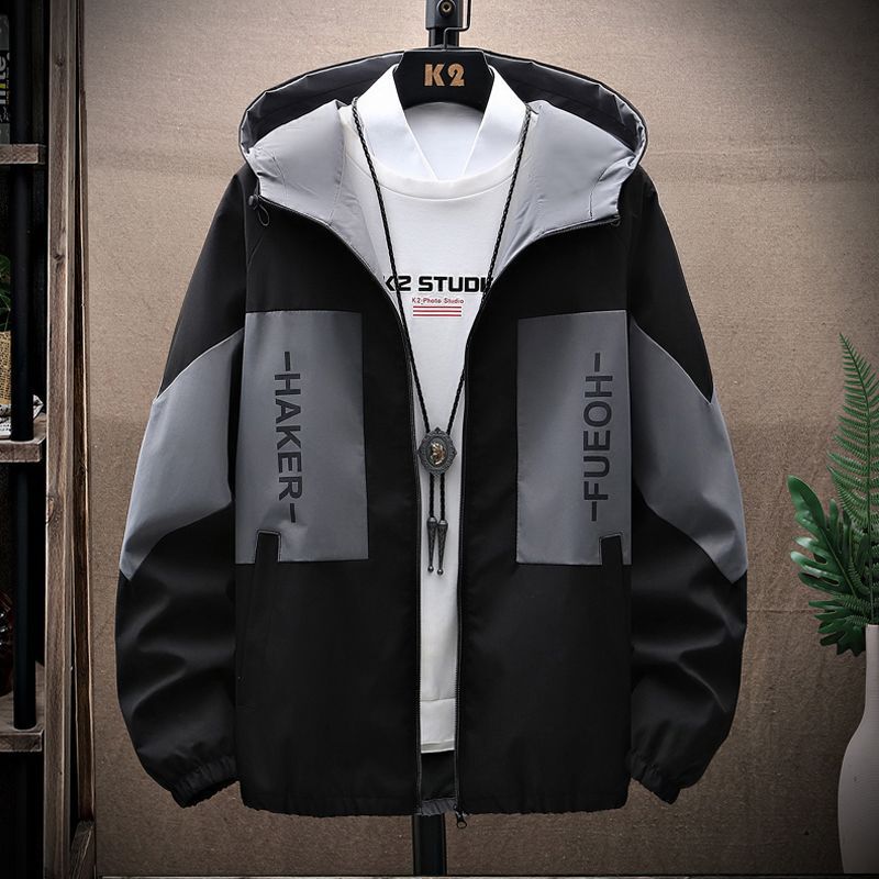 Spring and Autumn Jackets for Men, Teenagers, Students, Casual Hooded Workwear, Men's Jackets, Trendy Korean Style Thin Men's Jackets Spring and Autumn Jackets for Men, Teenagers, Students, Casual Hooded Workwear, Men's Jackets, Trendy Korean Style Thin Men's Jackets