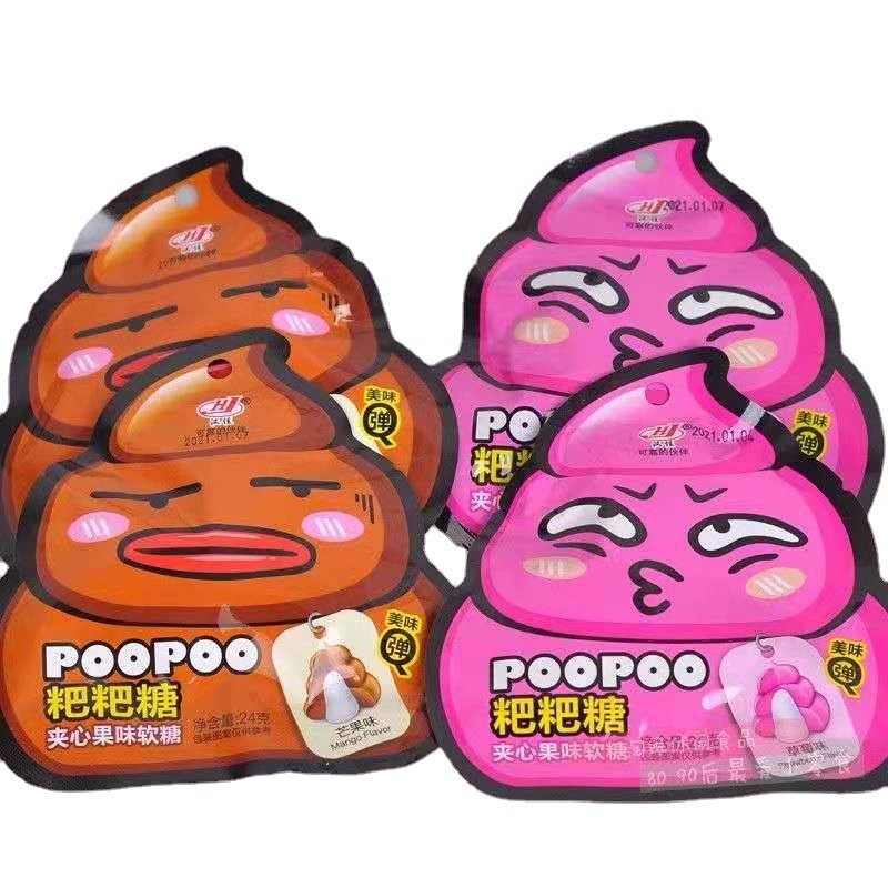 Fruit-Filled Soft Candy Hanjia Baba (Poopoo) — Strawberry & Mango, multi-pack options