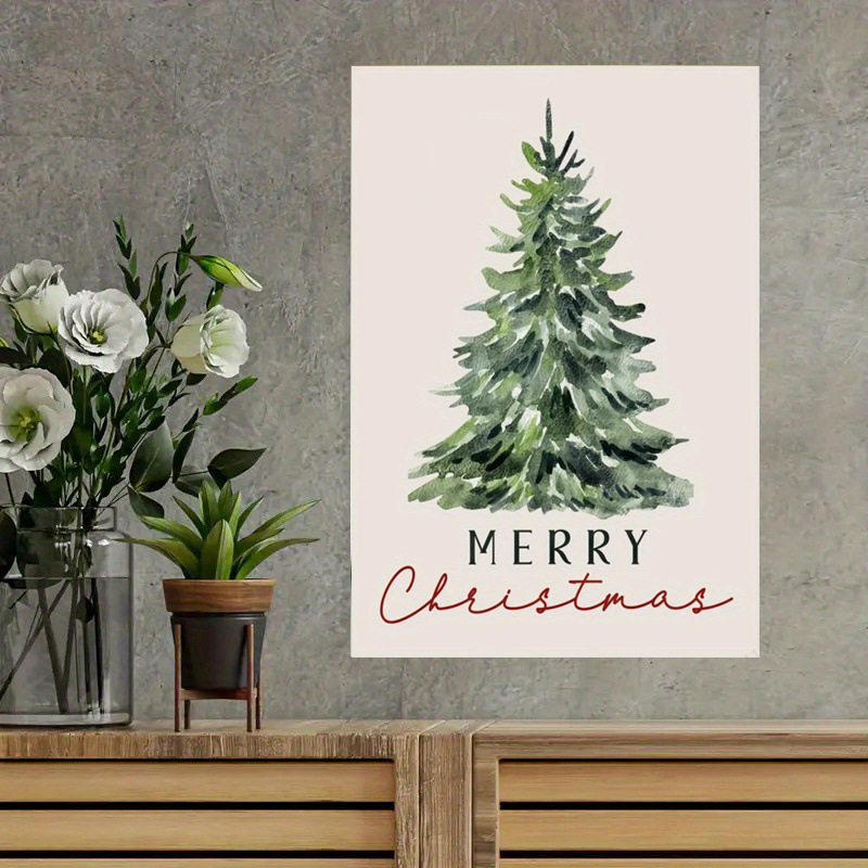 Christmas Tree Canvas Print Poster Unframed Wall Art Office Bedroom Living Room Modern Retro Decor Style