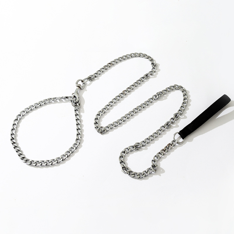 Perro a prueba de explosiones collar de perros grandes perros dorados perros grandes cadenas de hierro retráctiles cuerda de tracción perros cadena P cadena de perros mascotas