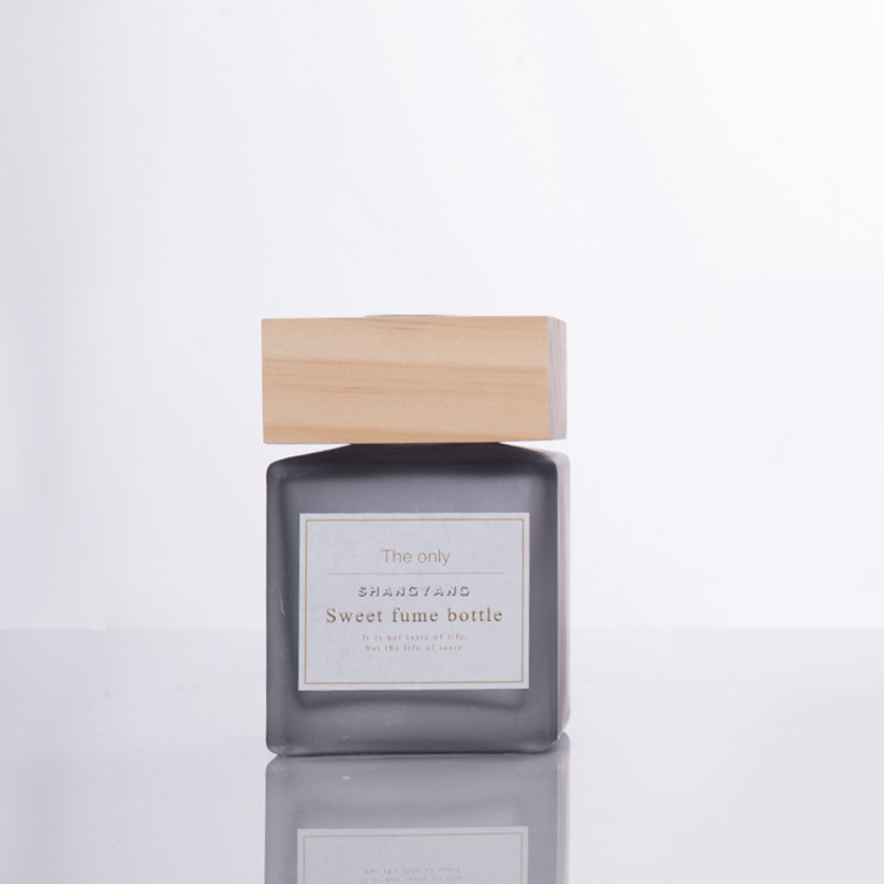 Botella de aromaterapia sin fuego de vidrio cuadrado 100mL botella vacía decoración del hogar coche fragancia perfume expansión sub-botella de aceite esencial