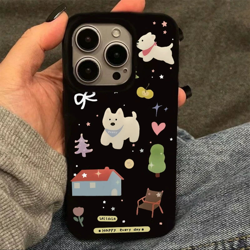 Мультяшный чехол совместимый с Apple, милый чехол для iPhone 15, для 14 Pro Max