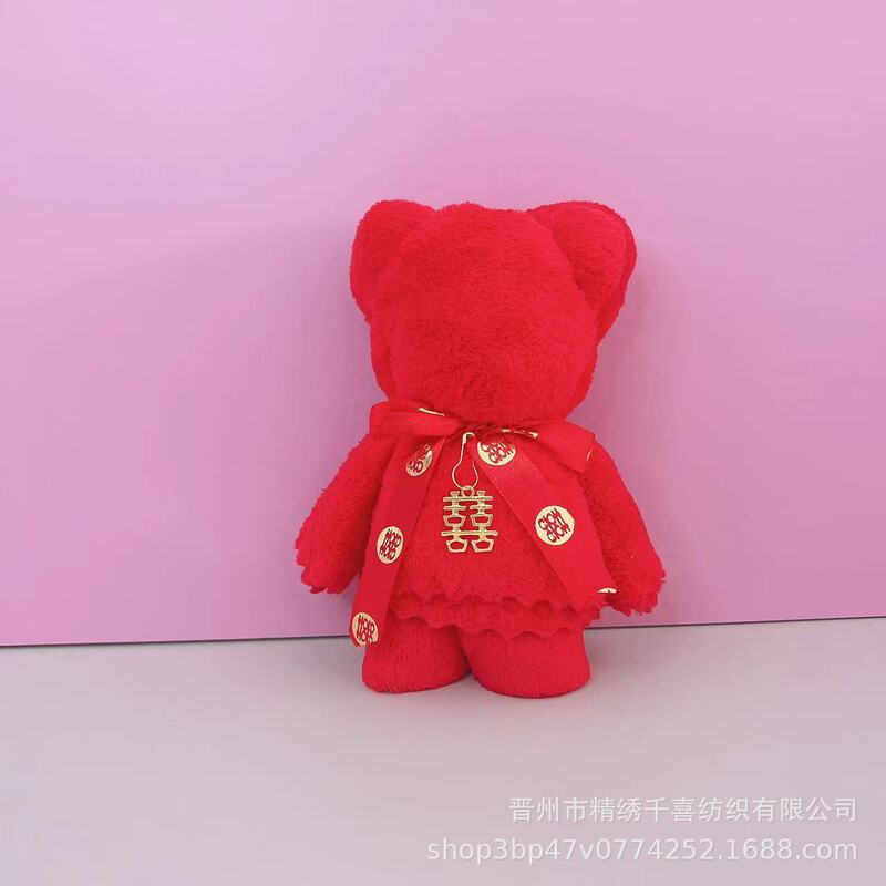 ベアタオル卸売 結婚式 ワインレッド 結婚祝い 花嫁介添人 お返しギフトボックス 結婚式用タオル お土産タオル|undefined