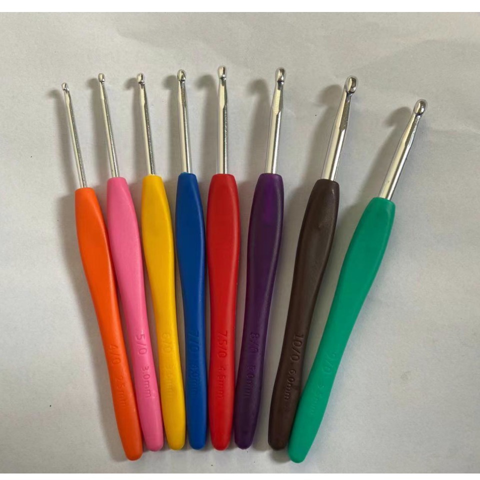 Cross-Border accesorios de tejer a mano de lana de ganchillo de encaje herramienta de bricolaje Tamaño pequeño ganchillo 9 mango suave traje de ganchillo