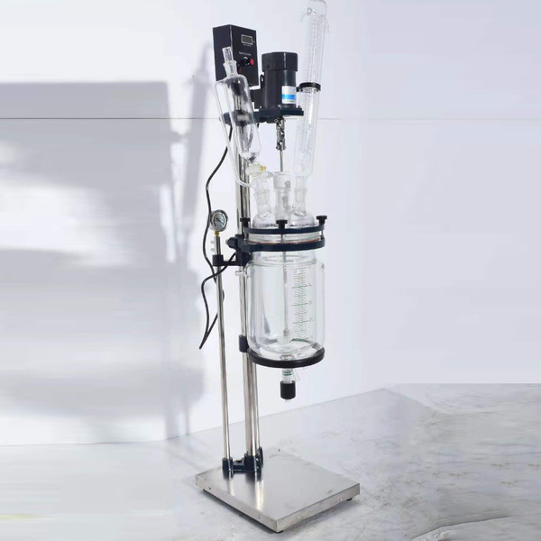 Ready supply double-layer glass reactor 1L-5L stirred reflux…