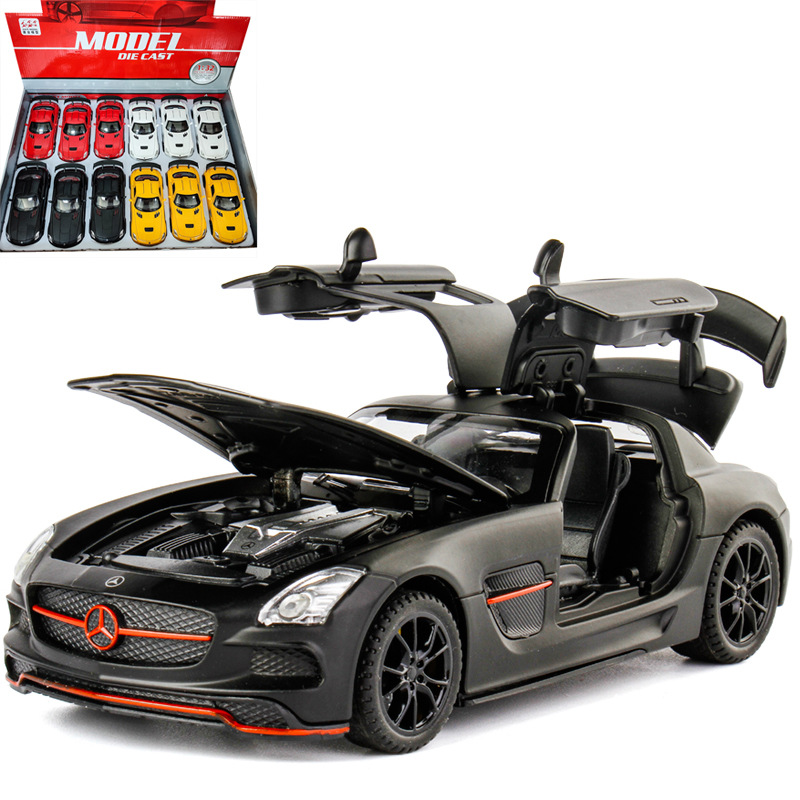 [散裝]嘉業1:32 仿真車模型SLS AMG合金聲光回力兒童玩具VB32651