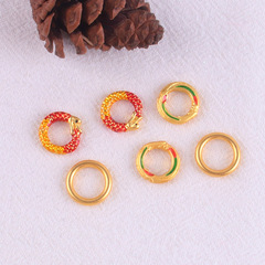 New gold-plated alloy racing ring DIY jewelry ring bracelet necklace loop wholesale