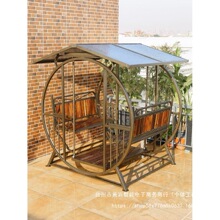 户外动力四人吊椅阳台秋千现代庭院花园凉亭室外防晒双人摇椅摇椅