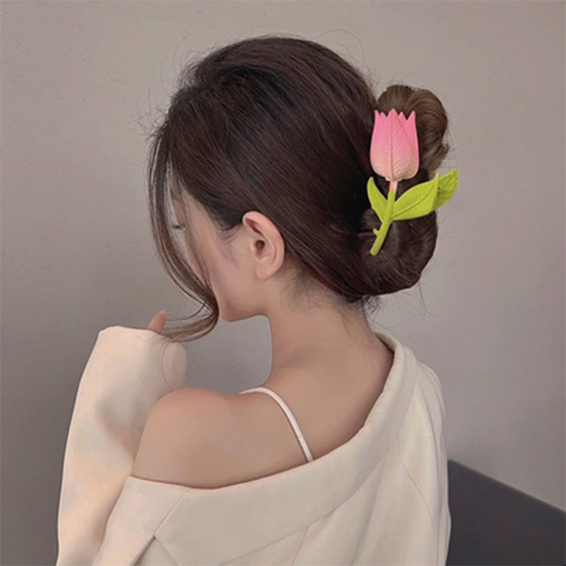 Simple Style Flower Metal Spray Paint Hair Clip display picture 4