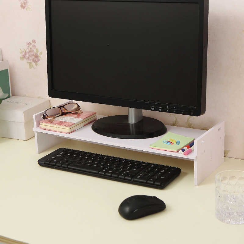 Computadora de escritorio de oficina organización pantalla aumento de la almohadilla Soporte de altura Monitor de escritorio de oficina base de rack de almacenamiento