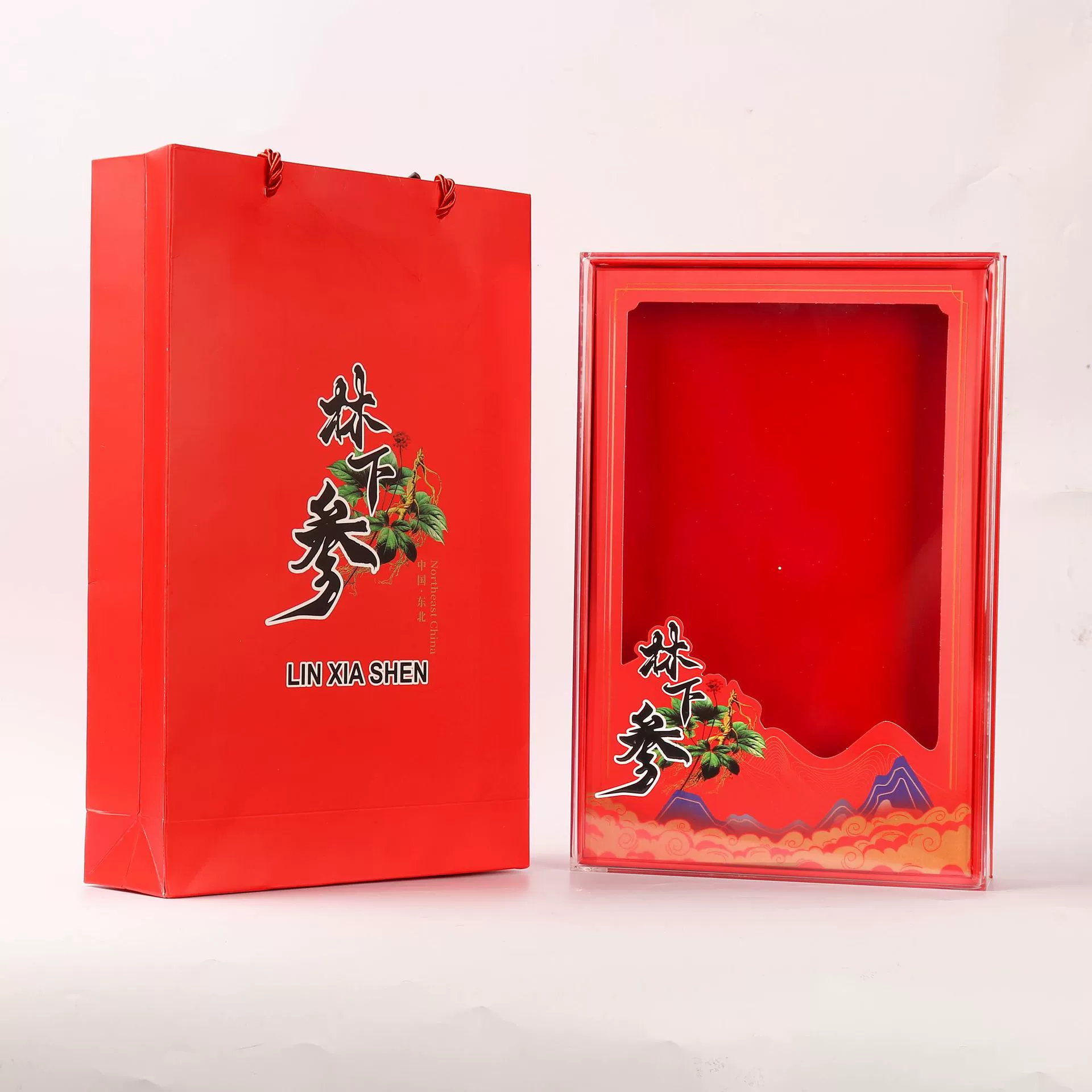 Оптовая продажа от производителя лесного женьшеня, крышка дикого женьшеня, прозрачная вырезанная красная, желтая, белая, многоцветная, дополнительный набор бумажной коробки с логотипом