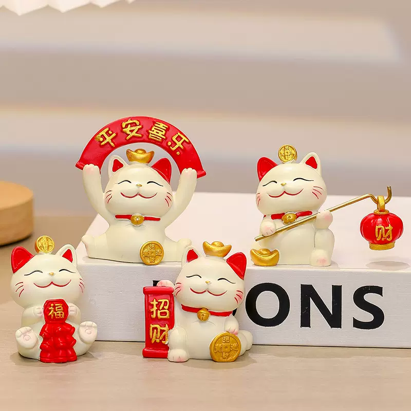 招财猫摆件创意礼品开业吉祥物小猫高级感礼物小猫创意桌面装饰品