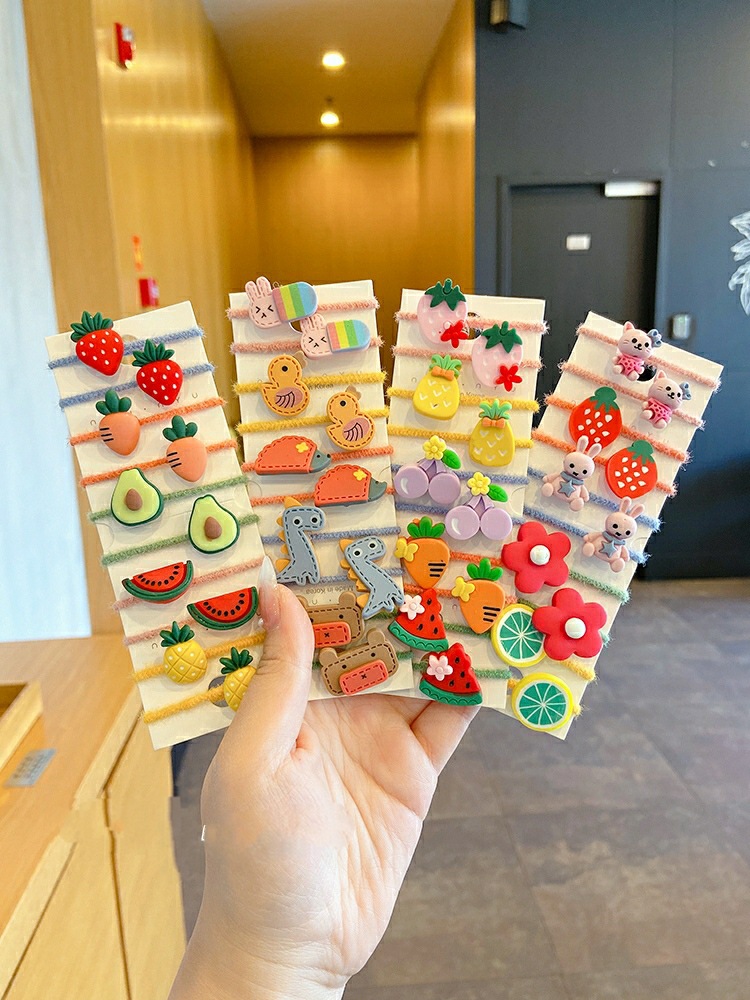 Plush Thumb Circle Cartoon Elastic Band