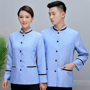 Property cleaning work clothes men's and women's short-sleeved summer clothes Hotel summer hotel room housekeeping aunt cleaner linen
