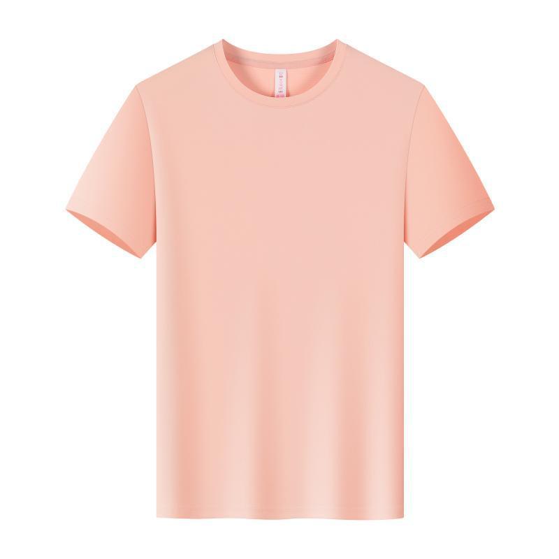 冰丝速干工作服T恤短袖定制印LOGO男透气户外团队工装广告衫圆领|undefined