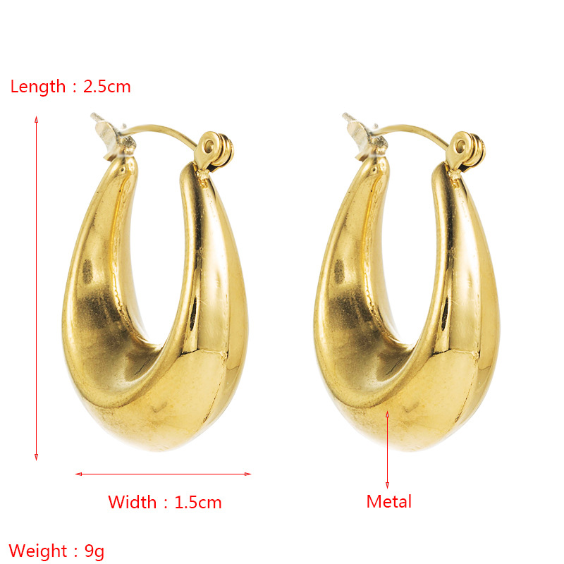 Europe And America Cross Border Supply New Ins Special-interest Design Minimalistic Earrings For Women Temperament Wild Popular Metal Earrings display picture 1