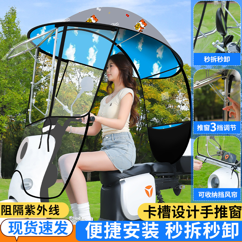 Electric Vehicle Awning, Elektromobil üçün ön şüşə çətiri (günlük) - black