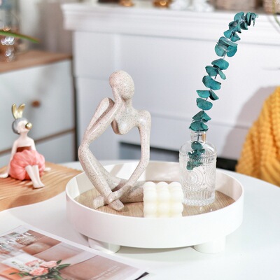 日式家居收纳盒摆件装饰盘装饰品首饰架饰品架展示道具居家收纳盘|ms