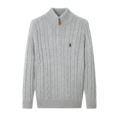 Half zip sweater gray black label