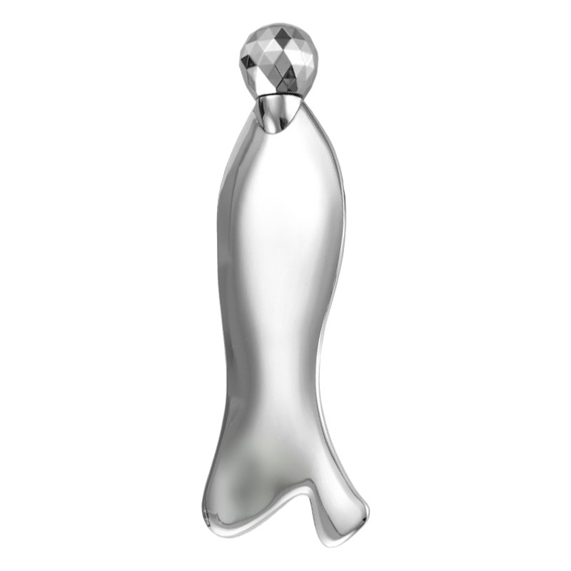 Cross-Border Hot-Selling Metal Sand Scraper 3D Roller Beauty Massage Stick Cross-Border Metal Zinc Alloy Mermaid Shaving Board