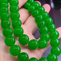 Высокие бирманские натуральные продукты Изумрудное ожерелье Ледяной императорский зеленый нефритовый ожерелье нишевые женские жемчужные цепи Нефритовое ожерелье