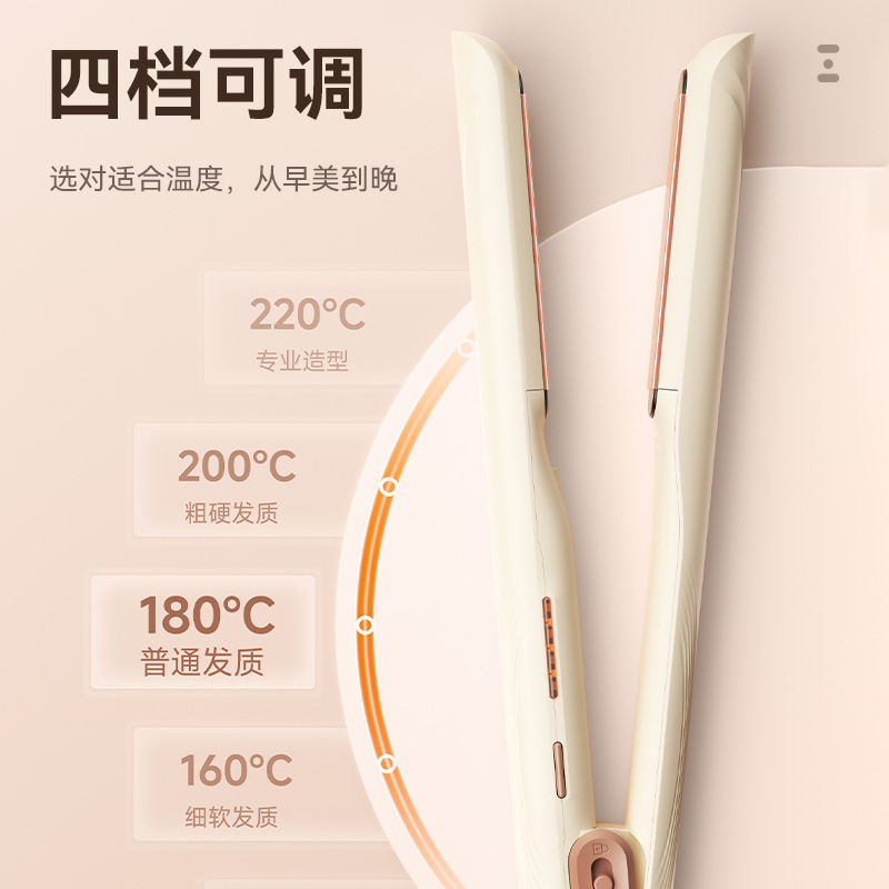 敏煌负离子直板夹小型插电直发刘海直发器夹板直卷两用直温度显示|undefined