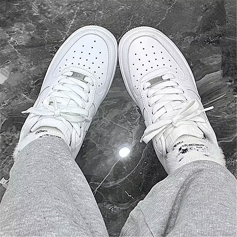 High-quality, durable, original Air Force One AF1 in pure white, all black, and wheat color, versatile for both men and women, suitable for students, low-top High-quality, durable, original Air Force One AF1 in pure white, all black, and wheat color, versatile for both men and women, suitable for students, low-top