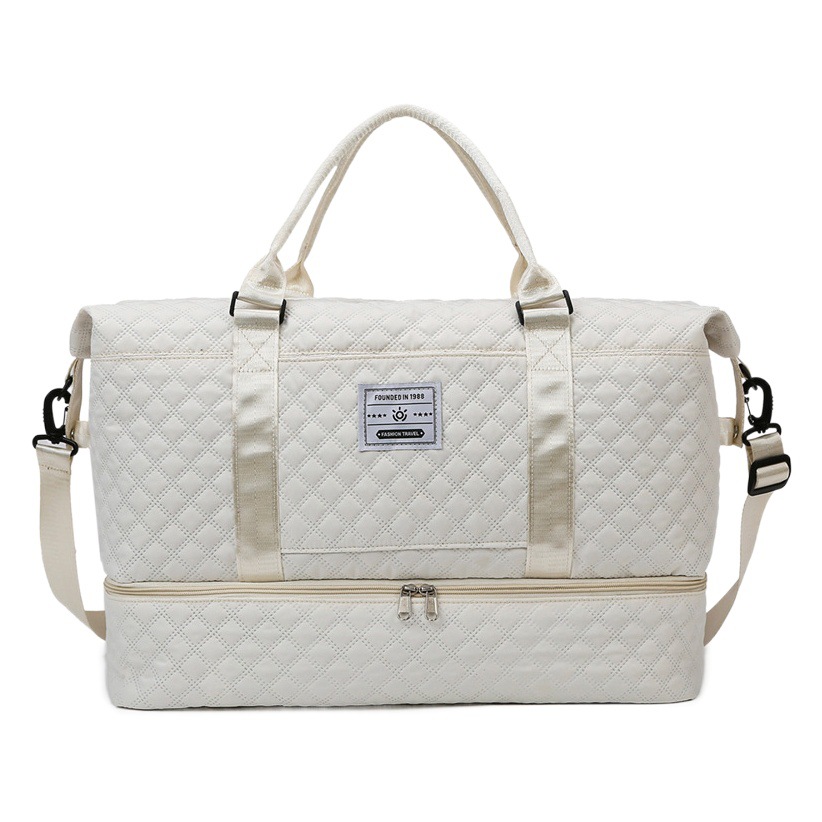 Estilo coreano bordado rómbica hilo bolsa de maternidad bolsa de almacenamiento crossbody portátil Madre y niño bolsa de yoga bolsa de fitness bolsa de viaje de gran capacidad