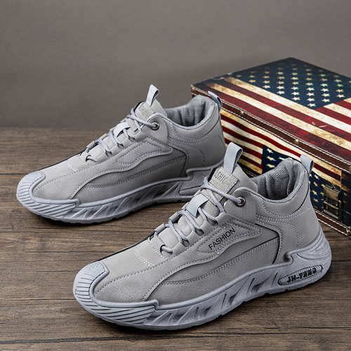 Men's Large Size Autumn/Winter Fashionable & Versatile Sports Casual Shoes with Soft Sole, Non-slip, Travel Shoes with Fleece Warmth and Cotton