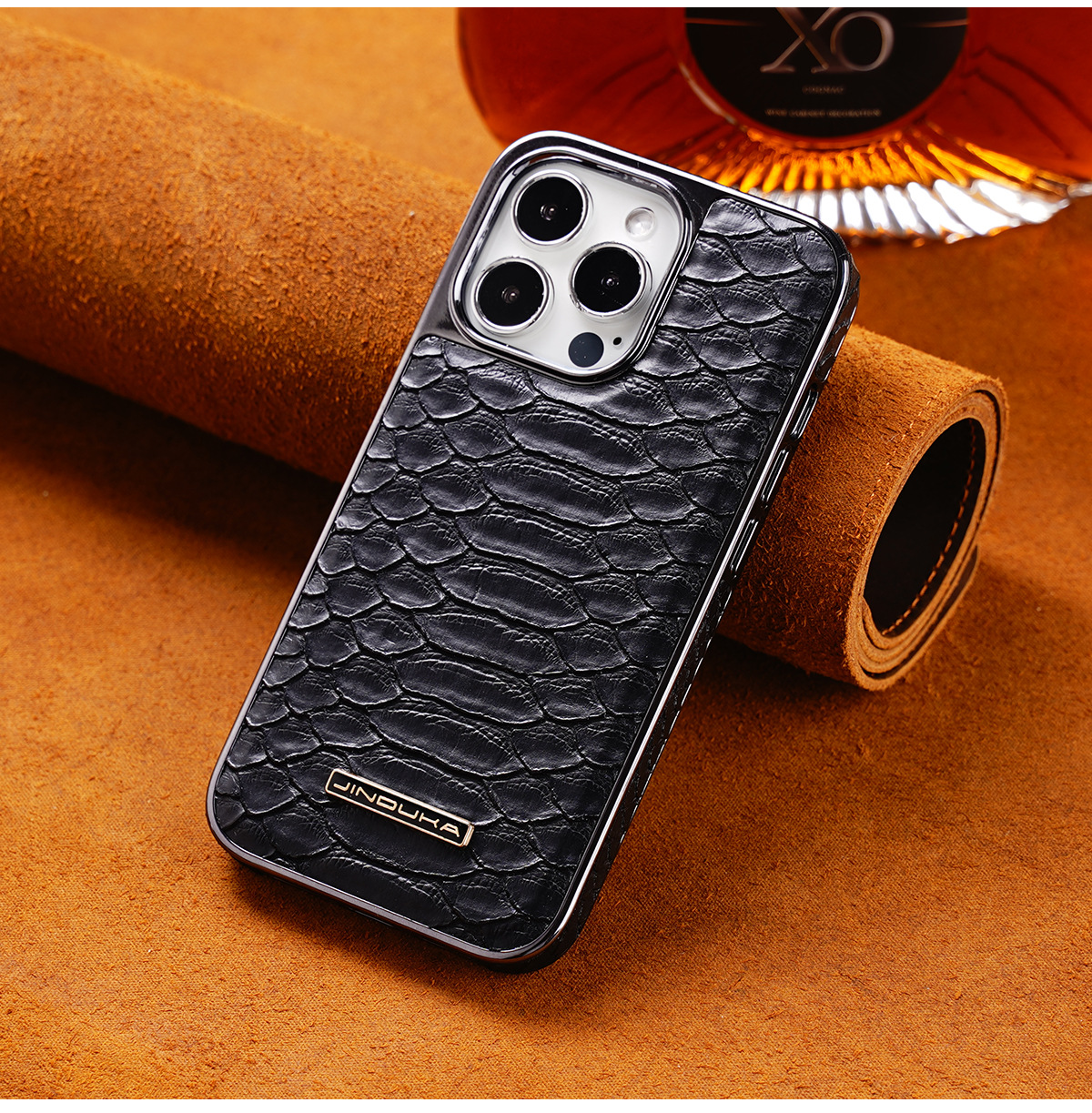 Ốp lưng da họa tiết rắn mạ điện chống rơi cho iPhone 12–16 Pro Max — [Đen] vân rắn ◆ Công nghệ mạ điện lỗ lớn, [Màu xanh lam] vân rắn ◆ Quy trình mạ điện lỗ lớn, [Màu nâu nhạt] vân rắn ◆ Quy trình mạ điện lỗ lớn, [Màu nâu sẫm] vân rắn ◆ Quy trình mạ điện lỗ lớn chi tiết 13