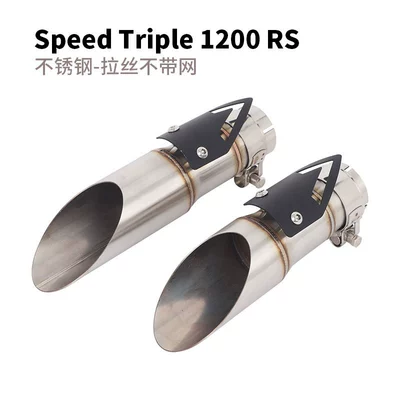 Exhaust pipe Prince Rs1200 Exhaust Pipe - triumph-speed-triple-1200-exhaust-pipe-brushed-stainless-steel-without-mesh