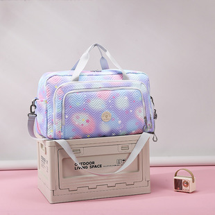 Short-distance double-layer extended travel bag large-capacity yoga exercise fitness bag can be set with pull rod travel storage luggage bag