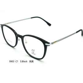 厂家供货纯钛架TR框眼镜框圆形素颜平光镜近视男女可配度数CR9903