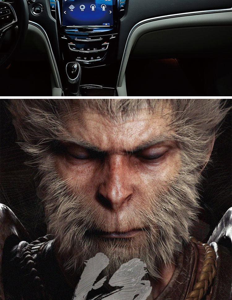 Black Myth Game Merchandise: Wukong Figure with Golden Hoop Staff, Zen-Style Sitting Posture, Living Room Tea Table Decoration, Tea Pet, Car Ornament