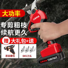 电动剪刀果树修枝剪充电式无线锂电园艺园林液晶粗枝剪刀速卖通