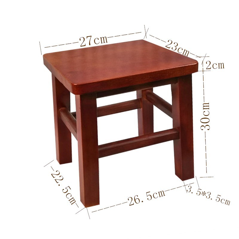 Fábrica directa taburetes cuadrados de madera sólida, taburetes caseros pequeños para adultos, taburetes bajos para niños, taburetes de cambio de zapatos, taburetes cuadrados de madera, taburetes de comedor image 14