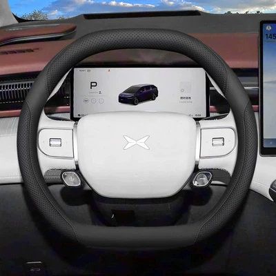 Steering wheel cover – Non-Slip Car Handle Cover - xpeng-x9-pure-black-ultra-thin-model-default