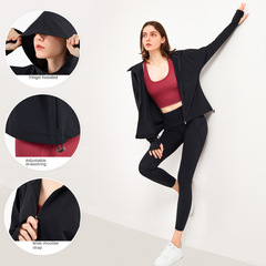 SC Cool Sensation Sunscreen Series Hooded Sport Coat Love New Zip Loose Cardigan Running Yoga Coat