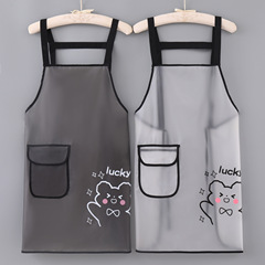 エプロン防水耐油エプロン家庭用キッチン PU 透明防水防汚エプロン夏薄い作業服