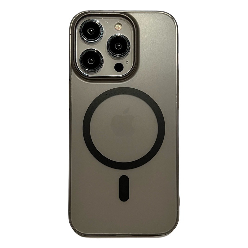 Funda magnética ultrafina esmerilada de iPhone14promax aplicable Funda para teléfono móvil semitransparente de Apple 16 funda antihuellas transparente