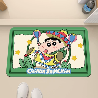 Avtomobil döşəmə paspasları, Cartoon Dopamine Crayon Small New - green-edge-circus-shin-chan-3040