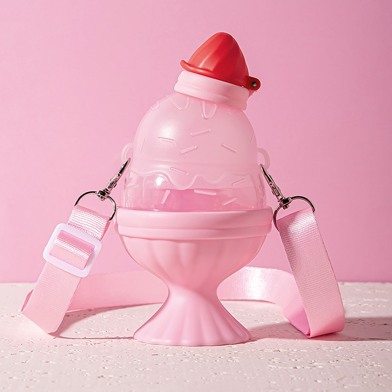 Taza de leche infantil portátil al aire libre cuerdas taza de agua anti-caída anti-asfixia bebés beber taza de paja de aprendizaje taza de bebida